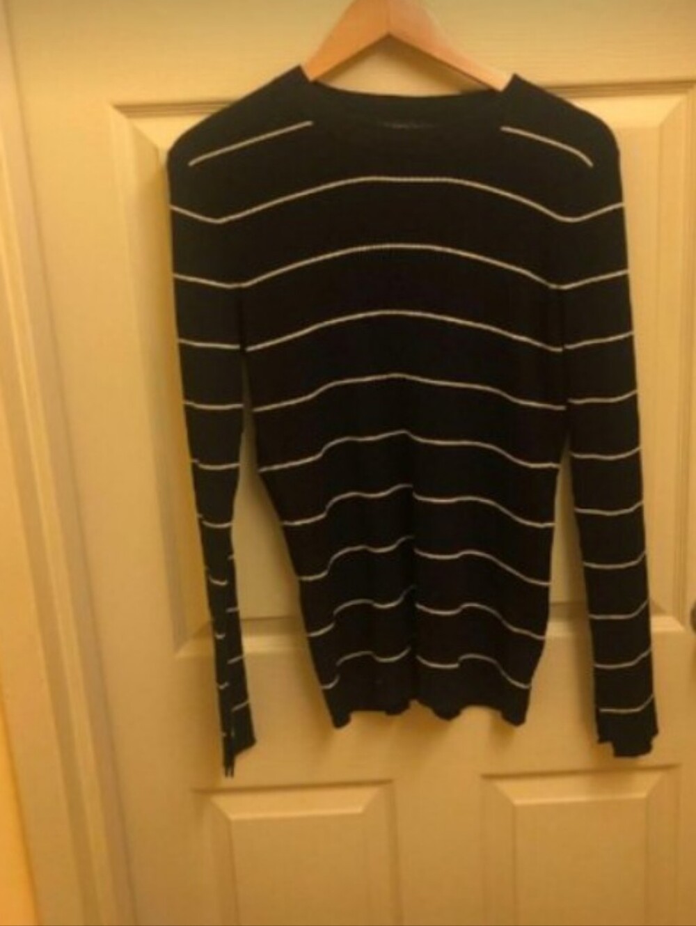 Athleta Womens Bayside Striped Sweater Sz L
